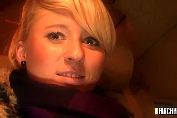 Hot Hitchhiker With A Perfect Pussy - Veronika - porn video