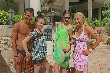 Wild vacation sex in Turkey: Day 2 - Amateur holiday sex with one chick and three guys - porn video