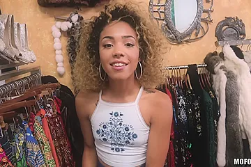 Public Sex With A Black teen In The Store (18+) - porn video