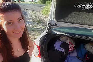 Fantastic outdoors facial - porn video