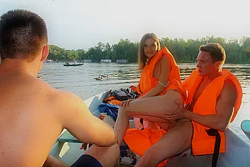 Three men in a boat (to say nothing of a pick up girl) - porn video