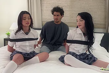 My Cute Stepsister Made Me Tie Her Up With Cecelia Taylor And Kylie Rocket - porn video