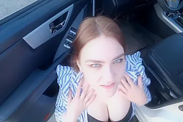 Russian Girl Passed The License Exam (blowjob, Public, Car) - porn video
