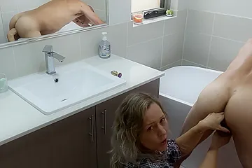Eating, Rimming & Pegging His Ass In The Bathroom So I Can Eat His Hot Cum - Min Moo - porn video