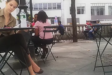 Tall Mature Woman Caught Dangling Her Ballerina Shoes In Public - porn video