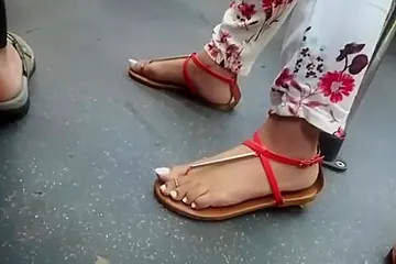 Asian Hottie Caught In Public Wearing Exotic Flip-flops On Her Sexy Feet - porn video