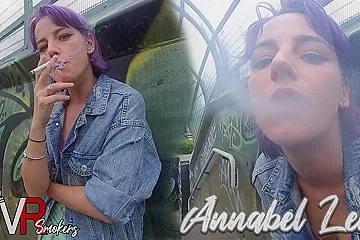 Annabel Lee - Smoking On The Bridge; Amateur Solo - porn video