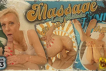 Massage; Short Hair Blonde Mature Milf Massage - Lady Belinda - porn video