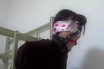 Fixed On The Side Of The Bed, Saliva Is Collected - porn video