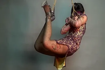 Extreme Hogtie Suspension - porn video