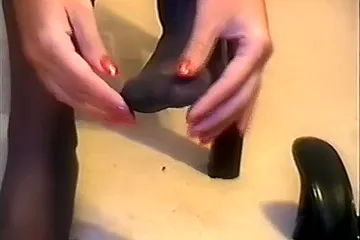 Amazing Compilation Of Kinky Women Wearing Sexy Nylon Stockings On Their Feet - porn video