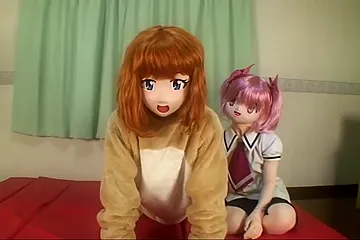 Miraidouga - Kigurumi Couple Sweaty Costume Exchange - porn video