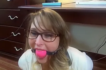 Ballgagged Gag Talking - porn video