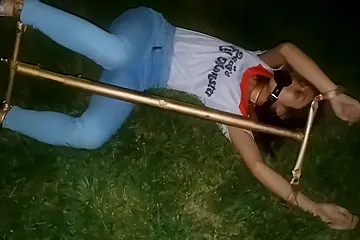 Harley Shirt Asian Girl Outdoor Bondage - porn video