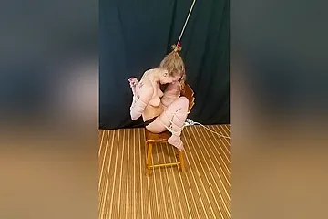 Orgasm In Brutal Chair Bondage - porn video