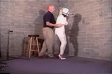 Blonde Mummified Standing - porn video