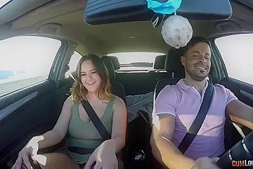 Natalia Azalea Fucks Nick Moreno In A Car - porn video