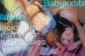 Baby Kitten In Backstage Sesh With Two Hotties - Behind The Scenes With teens (18+) - porn video