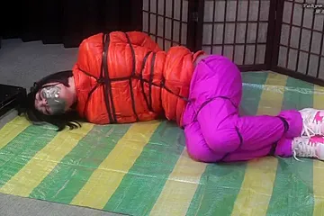 Asian Downjacket Bondage - porn video