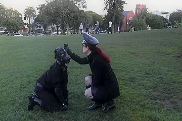 Outdoor Femdom Pet Play - porn video