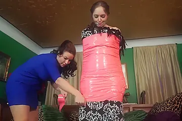 Rachel Adams - Mummified And Nylon Hooded - porn video