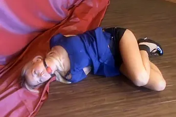 Foxy - Leather Cuff Hogtie - porn video