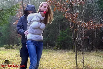 Outdoor Sweater Bondage - porn video