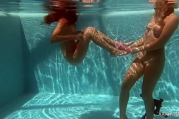 Watch And Underwater - Haley Hill And Stefanie Moon - porn video