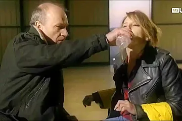 Gagged Leather Jacket Damsel 13 - porn video