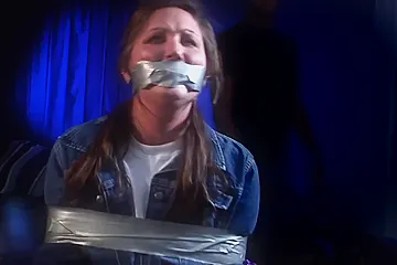 Denim Jacket Wraparound Tape Gagged - porn video