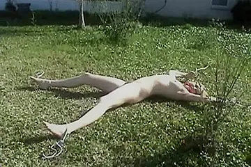 Sara Bound In In The Yard - porn video