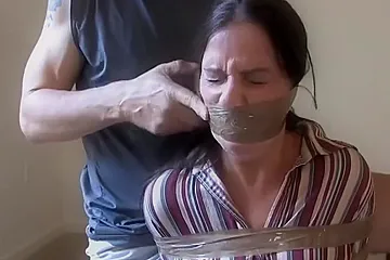 Snoop Girl Gets Taped And Gagged With Her Sock - porn video