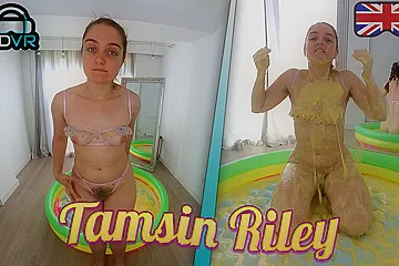 Tamsin, Messy Custard Madness With Tamsin Riley - porn video