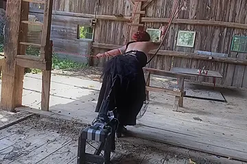 Tied Up And Fucked By Machine In Barn - porn video