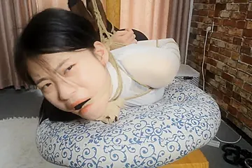 Chinese Bondage - Hogtied On Bench - porn video
