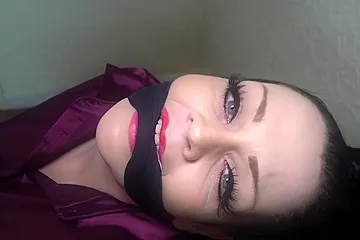 Evil Emma Bound And Gagged In Satin And Leather - porn video