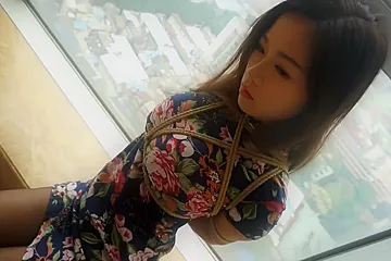 Cute Chinese Girl Tied And Ballgagged By Window - porn video