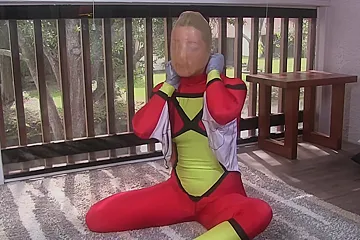 Spandex Superheroine Trapped - porn video