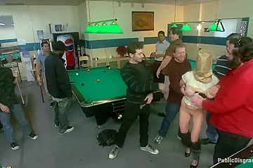 19 Year Old With Huge Natural Tits Gets Humiliated And Fucked In Public - porn video
