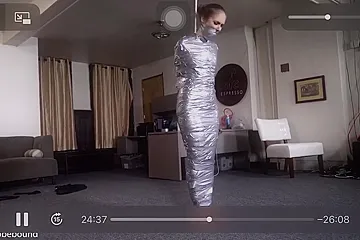 A Cop Was Mummified By A Lady - porn video