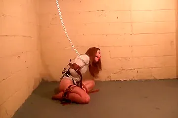 Straitjacket Girl Locked In Basement - porn video