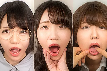Mouth Gazing - Japanese schoolgirl Mouth Fetish With Yui Kawagoe, Anri Namiki And Yuna Mitake (18+) - porn video