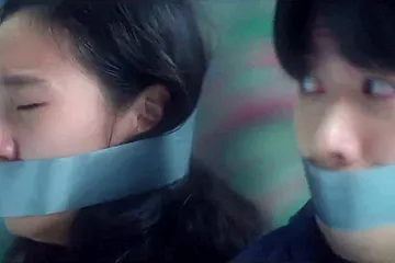 Korean Woman And Man Wraparound Tape Gagged - porn video