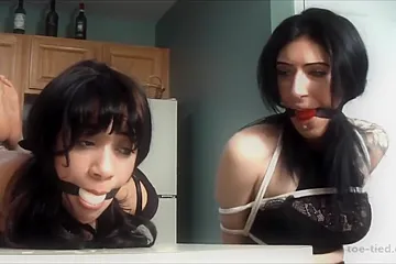Two Girls Toe Ties And Ball Gagged - porn video