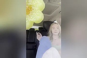Blonde Strips Her Socks In The Car And Reveals Her Hot Feet - porn video