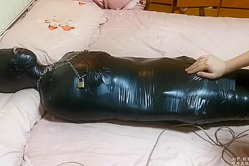 Asian Girl Mummification - porn video