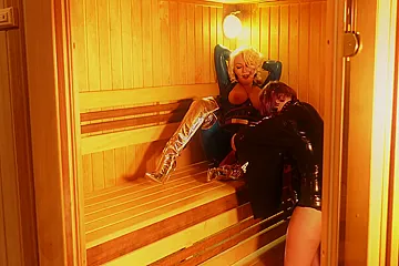 Submissive Girl In Latex Rubber And Her Sexy Mistress - Bondage Shibari Step By Step Video P7 - porn video