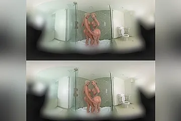 Two Blondes In The Shower - Nina Elle And Sarah Jessie - porn video