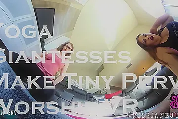 Yoga Giantesses Make Tiny Perv Worship - Sydney Screams And Jane Judge - porn video