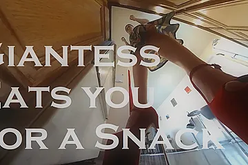 Giantess Eats You For A Snack With Unaware Giantess - porn video